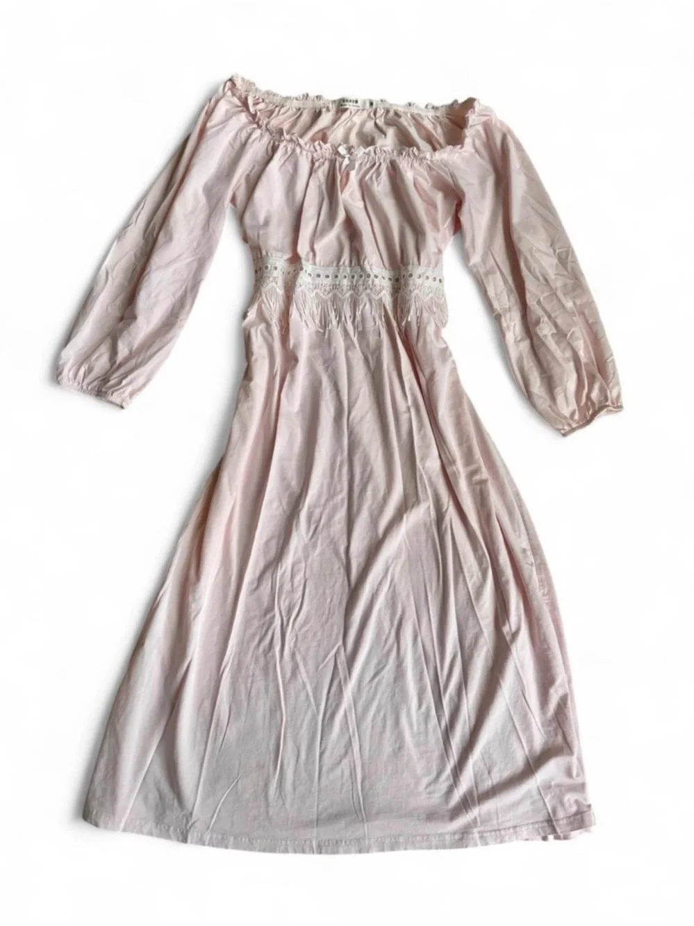 coquette boho pink midi dress ⋆.𐙚 ̊ - Picture 1 of 4
